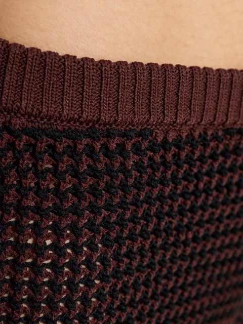 Bond-eye ribbed knit shorts - Brown