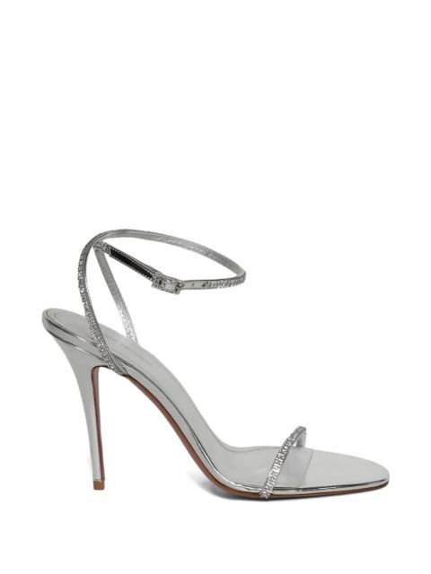 Amina Muaddi diamante sandals - Silver - zdjęcie produktu nr 1