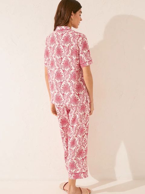 women'secret piżama damska kolor bordowy 4859416