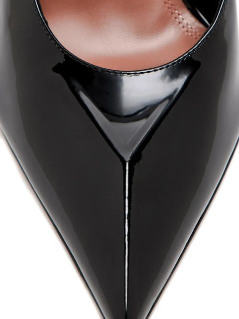 Amina Muaddi Christine patent pointed pumps - Black