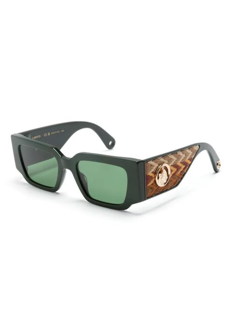 Lanvin Curb rectangle-frame sunglasses - Green - zdjęcie produktu nr 2