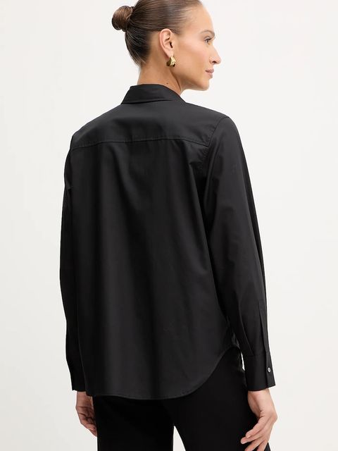 Karl Lagerfeld koszula bawełniana damska kolor czarny regular A4W11009 - zdjęcie produktu nr 2