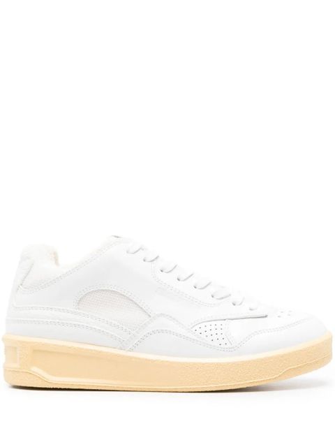 Jil Sander logo-debossed panelled sneakers - White - zdjęcie produktu nr 1