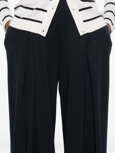 Max Mara elastic-waistband flowing trousers - Blue