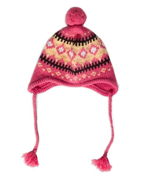 Miu Miu jacquard logo-detail beanie hat - Pink - zdjęcie produktu nr 2