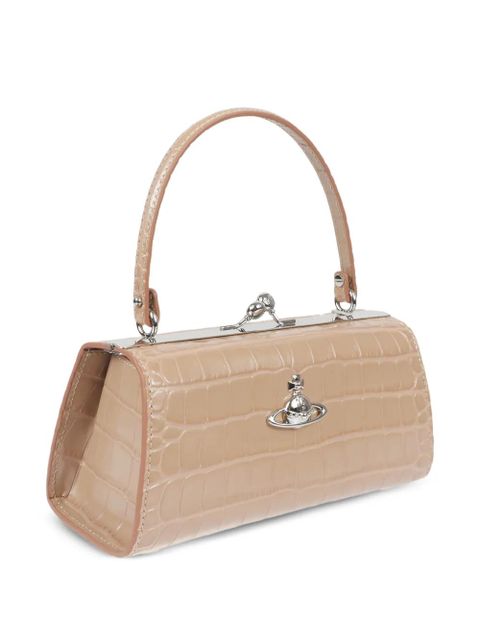 Vivienne Westwood XL Doll crocodile-effect Orb tote bag - Neutrals