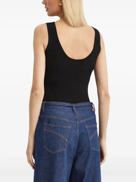 ZIMMERMANN ribbed scoup-neck tank top - Black