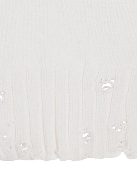 Marni V-neck distressed top - White