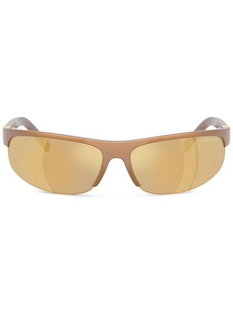 Miu Miu Eyewear oversize-frame sunglasses - Brown - zdjęcie produktu nr 1