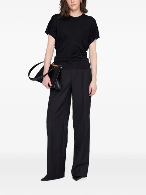 ANINE BING Zadig draped-effect T-shirt - Black