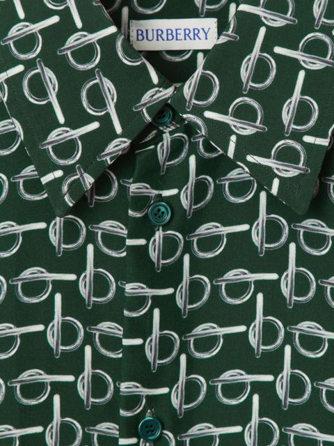 Burberry B silk shirt - Green