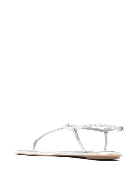 René Caovilla crystal-embellished sandals - Grey