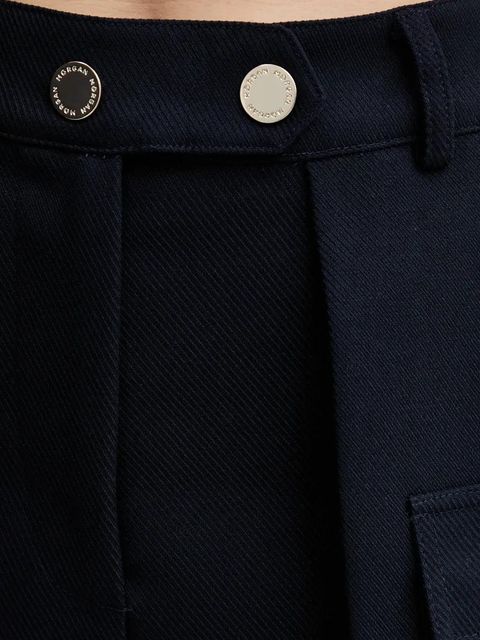 Morgan szorty SHONAU damskie kolor granatowy gładkie high waist SHONAU - zdjęcie produktu nr 2