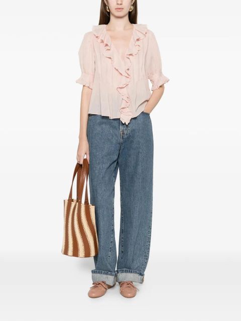DÔEN Henri ruffled blouse - Pink