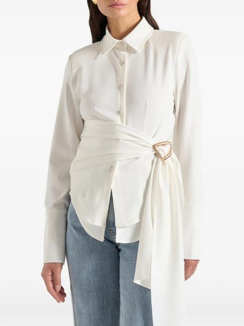 Manière De Voir Fia wrap shirt - White - zdjęcie produktu nr 1