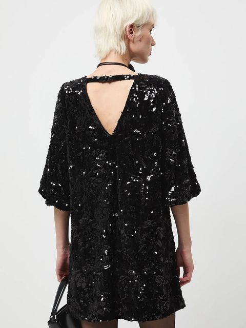 Medicine sukienka kolor czarny mini oversize