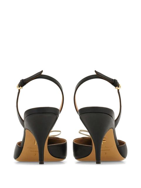 Ferragamo 70mm leather slingback pumps - Black - zdjęcie produktu nr 2