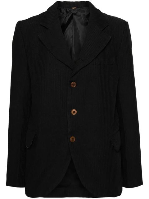 Comme Des Garçons ribbed single-breasted blazer - Black - zdjęcie produktu nr 1