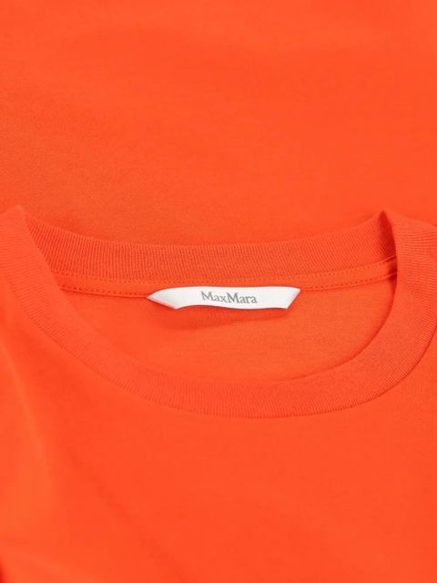Max Mara chest-pocket embroidered-logo T-shirt - Orange