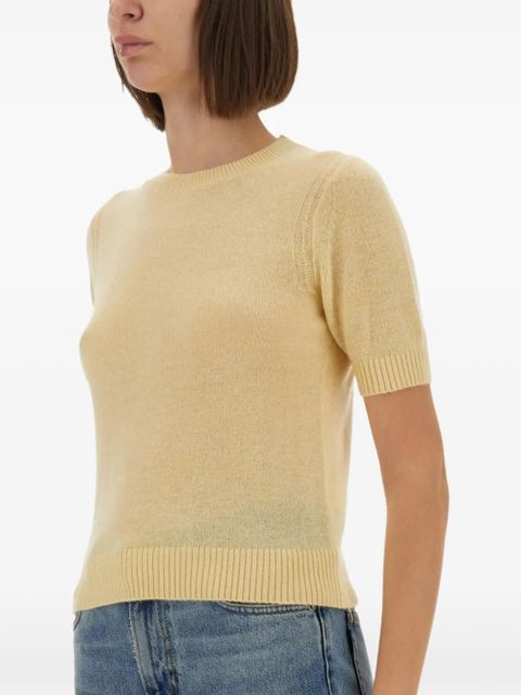 Guest In Residence short-sleeved sweater - Yellow