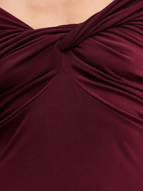 Patrizia Pepe bluzka damska kolor bordowy gładka 2M4477 J333