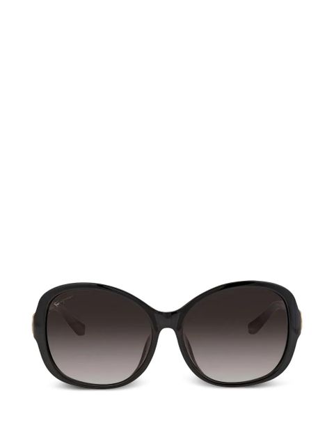 Ferragamo full rim oval-frame sunglasses - Black - zdjęcie produktu nr 1