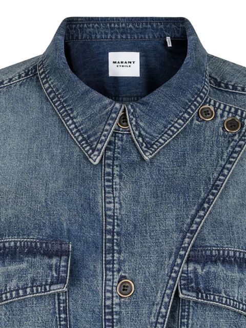 MARANT ÉTOILE button-fastening denim jumpsuit - Blue