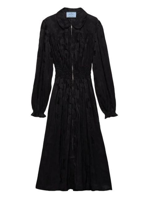 Prada floral jacquard midi dress - Black - zdjęcie produktu nr 1