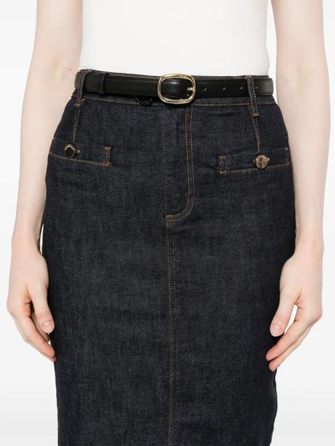 Self-Portrait denim skirt - Blue