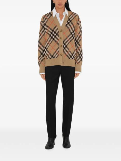 Burberry checked cardigan - Brown