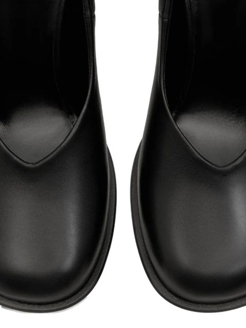 AMI Paris 60mm Piano anatomical-toe leather pumps - Black