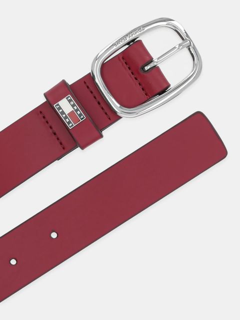 Tommy Jeans pasek skórzany damski kolor bordowy AW0AW15836 - zdjęcie produktu nr 2