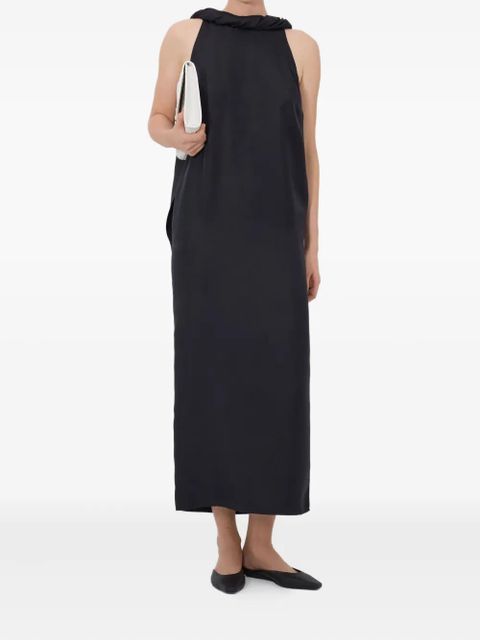 LouLou de Saison twisted-collar midi dress - Black - zdjęcie produktu nr 2