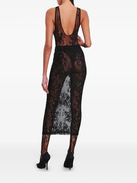 WARDROBE.NYC floral lace skirt - Black