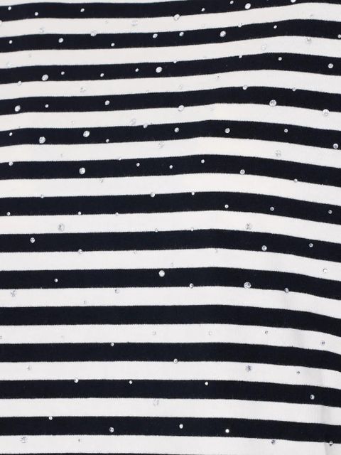 Essentiel Antwerp striped strass T-shirt - Black