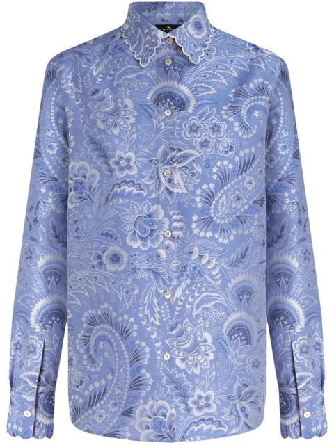 ETRO paisley-print poplin shirt - Blue - zdjęcie produktu nr 1