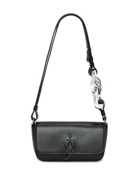 JW Anderson logo-plaque detail shoulder bag - Black