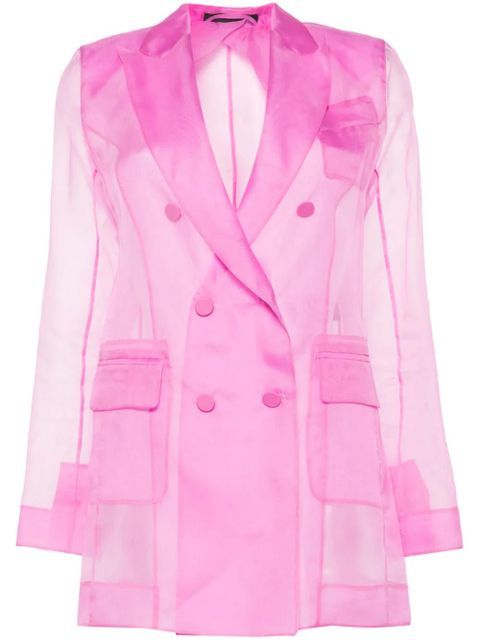 Max Mara Negrar silk double-breasted blazer - Pink - zdjęcie produktu nr 1