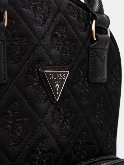 Guess plecak ADELASIA damski kolor czarny duży z aplikacją TWNB96 58030