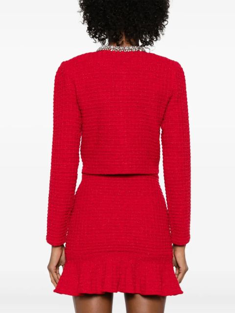 Self-Portrait textured-knit cardigan