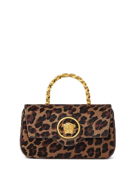 Versace La Medusa leopard-print mini bag - Brown