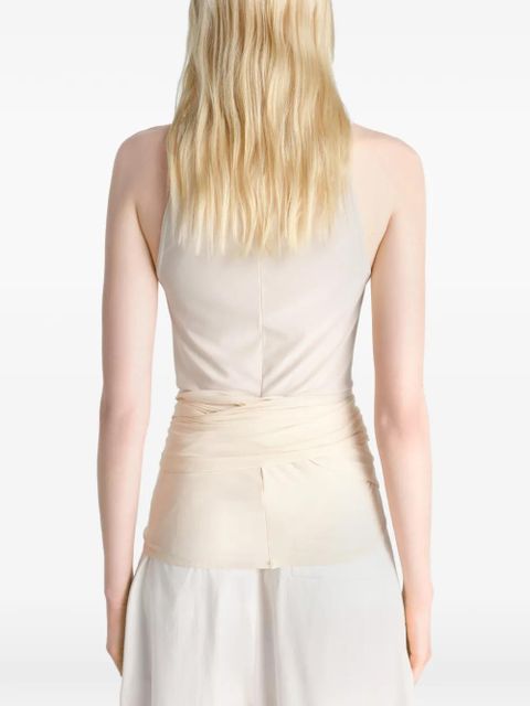 LEMAIRE draped sleeveless wrap top - Neutrals