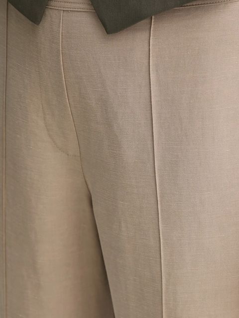 Samsoe Samsoe spodnie z domieszką lnu SAHANI - zdjęcie produktu nr 1