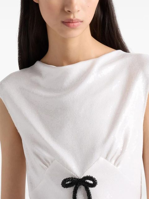 Prada sequined midi dress - White