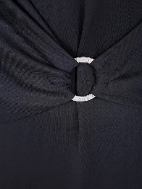 Lauren Ralph Lauren ring-embellished three-quarter sleeves midi dress - Black - zdjęcie produktu nr 2