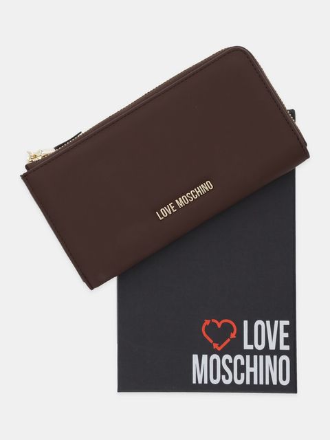 Love Moschino portfel damski kolor brązowy JC5690PP0NKD0313