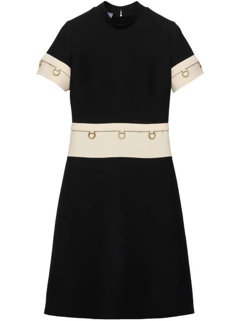 Prada ring-detail midi dress - Black - zdjęcie produktu nr 1