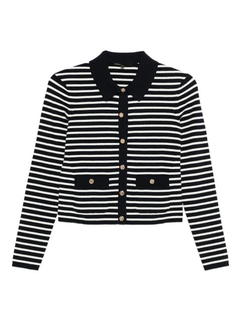 Maje striped button cardigan - Blue