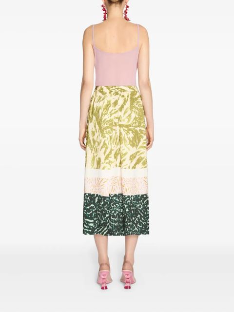 DRIES VAN NOTEN pleated maxi skirt - Neutrals