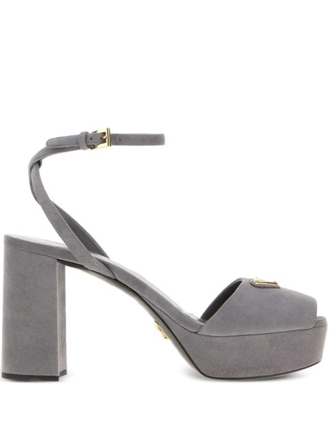 Prada 110mm block-heel sandals - Grey - zdjęcie produktu nr 1
